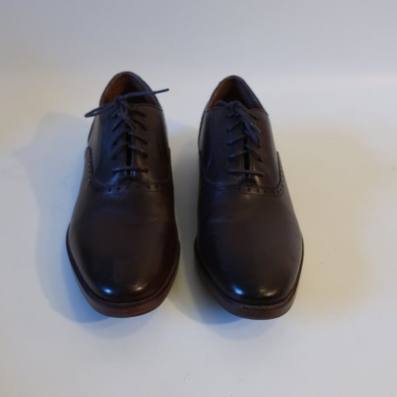 Mens Cole Haan Dark Brown Lace-Up Oxford Leather Shoes 11 * - Picture 5 of 12